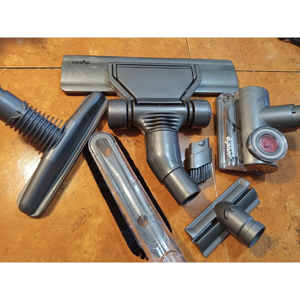 Dyson Vacuum Attachment Set Tangle-Free Turbine Flat Out Tool Stiff Brush 6pc - Picture 2 of 8
